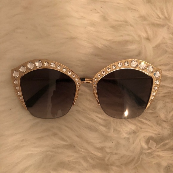 Gucci Accessories - Gucci Crystal Cat Eye Sunglasses